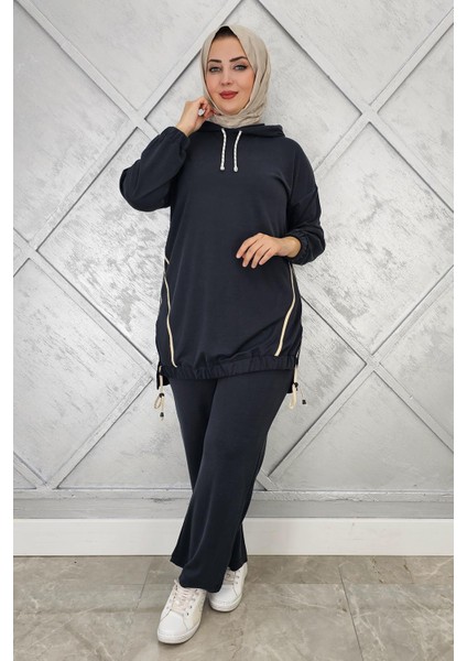 Kadın Kapüşonlu Kombinli Tesettür Takım modelleri