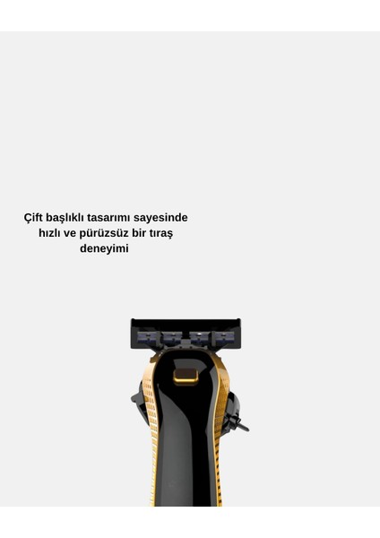 Çift Başlıklı, Sinek Kaydı Tıraş Makinesi, Su Geçirmez ve Şarjlı fırsatları