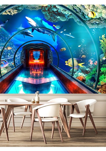 Akvaryum Desenli Isı ve Ses Yalıtımlı Sağlıklı Tekstil Duvar Kağıdı fiyatları