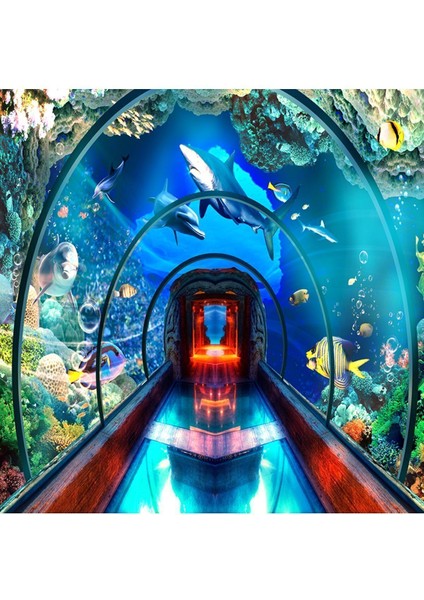 Akvaryum Desenli Isı ve Ses Yalıtımlı Sağlıklı Tekstil Duvar Kağıdı modelleri