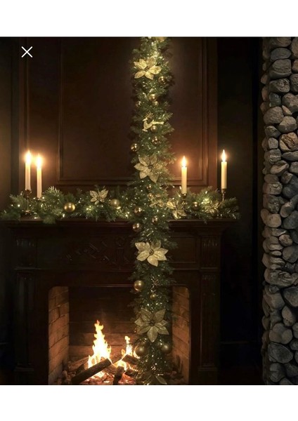 Yılbaşı Kendinden Süslü Hazır Çam Garland 230 cm 300 Dallı fırsatları