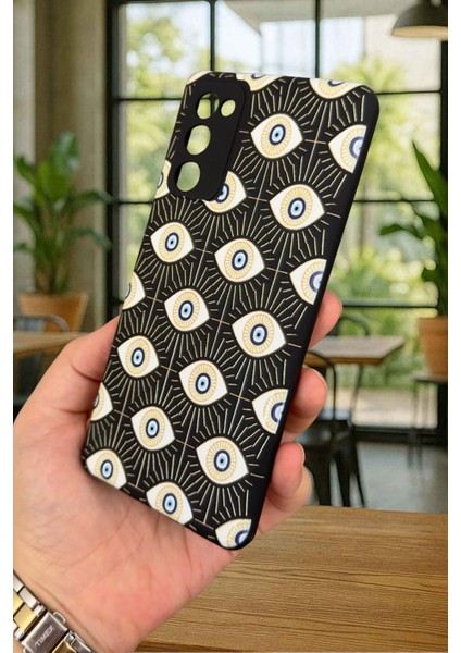 Samsung Galaxy S20 Fe - Evıl Eye Desenli Silikon Darbe Emici Klasik Korumalı Rubber Kılıf modelleri