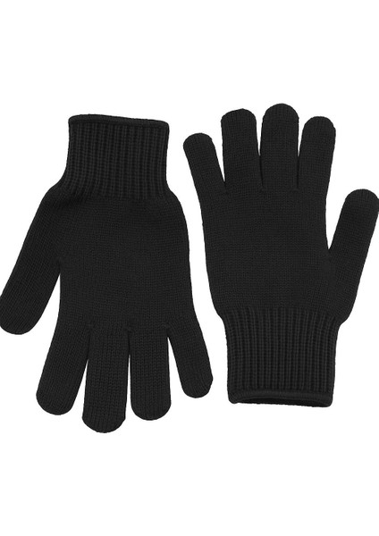 Erkek Siyah Eldiven – Birinci Kalite Çift Kat Akrilik Kumaş Kışlık Model