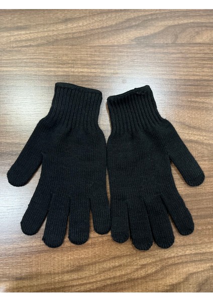 Erkek Siyah Eldiven – Birinci Kalite Çift Kat Akrilik Kumaş Kışlık Model modelleri