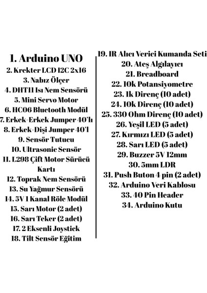 Arduino Uno Full Başlangıç Süper Eğitim Seti Kutulu 76 Parça fırsatları
