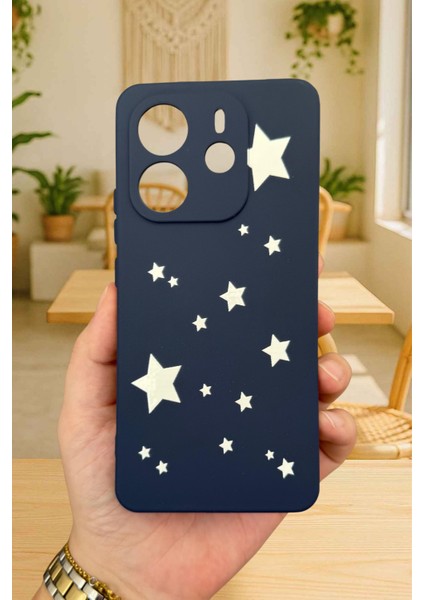 Xiaomi Redmi Note 14 - Mini Yıldız Desenli Silikon Darbe Emici Klasik Korumalı Rubber Kılıf fiyatları