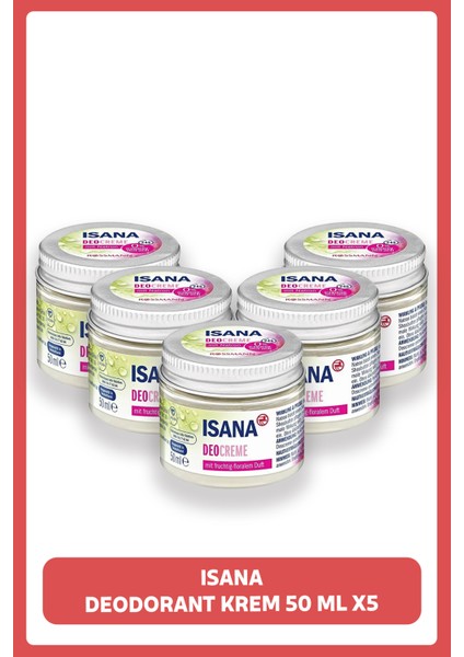 Deodorant Krem 50 ml X5 Adet (5'li)