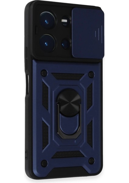 Vivo Y36 Kılıf Pars Lens Yüzüklü Silikon - Lacivert - MRS1609-1404