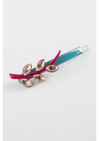 Yaprak Taşlı Klipsli Toka