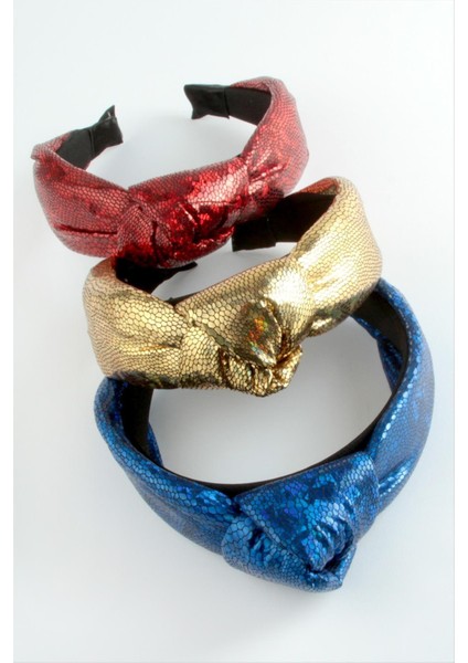 Oval Desenli Deri Düğümlü Taç