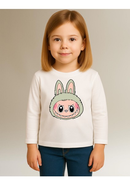 Labubu Uzun Kollu Baskılı Unisex Çocuk Tişört (4-13 Yaş) fiyatları