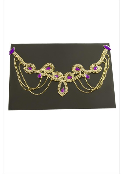 Damla Şerit Taşlı Alınlık