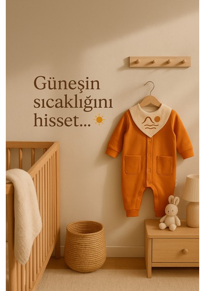 Güneş Dalga Süzene Nakışlı Önlüklü Bebe Tulum fiyatları