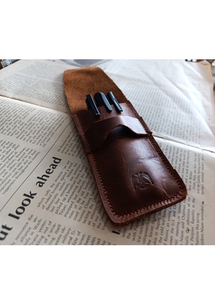 Crazy Gerçek Deri Özel Kalemleriniz Için Kalemlik ( 3*4 Kalem Için ) 28 cm \ 8 cm Büyük Boy NLU18 fırsatları