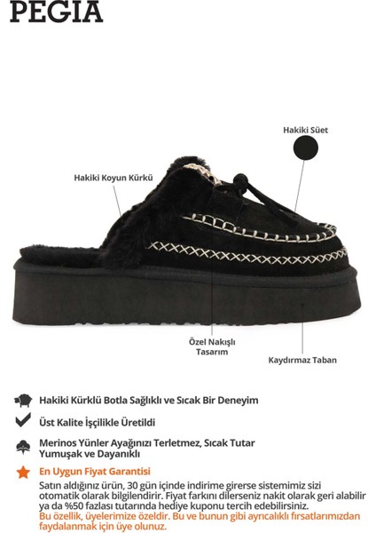 Kadın Hakiki Kürk Terlik 191161 fiyatları