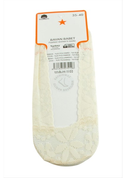 Çiçek Dantel Babet Çorap modelleri