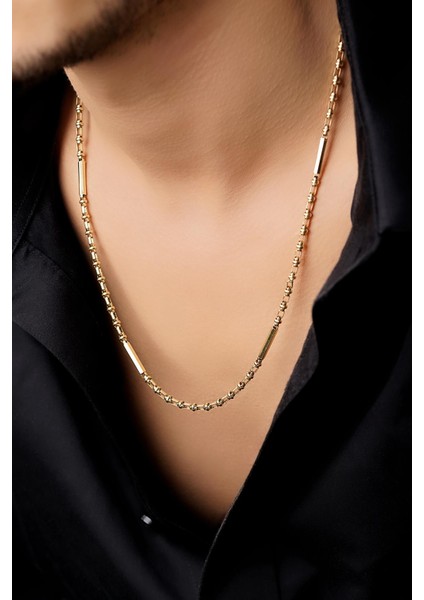 14 Ayar Altın Essence Roller Zincir Erkek Kolye modelleri