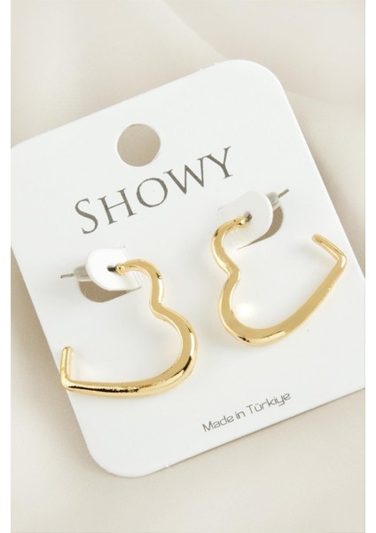 Kalp Yeni Sezon Metal Küpe