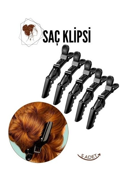 Hsnet Saç Pensi Saç Klipsi 5 Adet Crocodile Design - M499K956-R36499