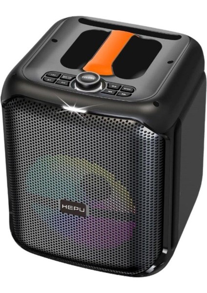 HP-975 8'' 20CM Kablolu 1 El Mikrofon Bluetooth Şarjlı Müzik Kutusu