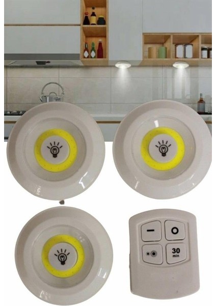 Kablosuz Pilli Işıldak Masa Lambası Mutfak Tezgah Altı Banyo Dolabı Dolap Iç - X179I630-R67 fırsatları