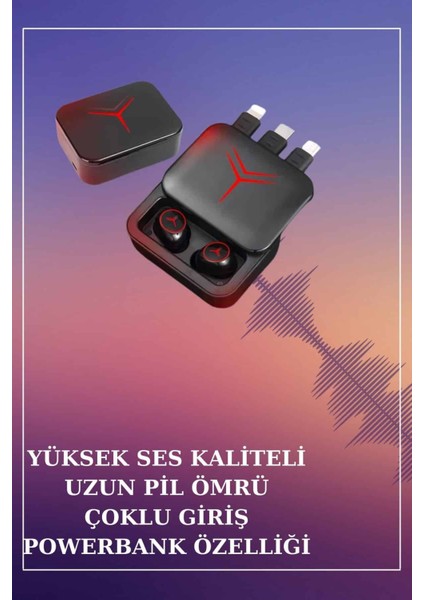 Powerbank Özellikli Bluetooth Kulaklık ve Nabız Ölçer Akıllı Saat Bileklik He - M162K001-R76 indirimleri