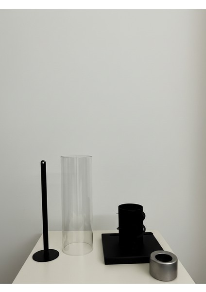 Masaüstü Biyoetanol Şömine Cam Tüplü Dekoratif Alevli Şömine – 1 Litre Yakıt + Çakmak Hediyeli