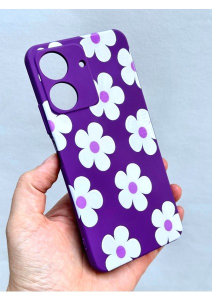 Redmi 13C-BEYAZ Papatya Desenli Lansman Kamera Korumalı Yumuşak Silikon Rubber Kılıf modelleri