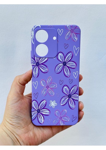 Redmi 13C-ÇIÇEK Desenli Lansman Kamera Korumalı Yumuşak Silikon Rubber Kılıf fiyatları