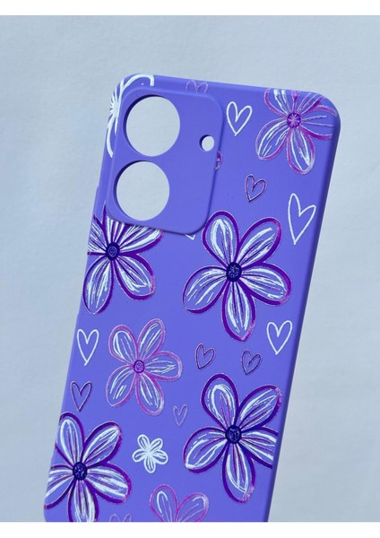 Redmi 13C-ÇIÇEK Desenli Lansman Kamera Korumalı Yumuşak Silikon Rubber Kılıf fırsatları