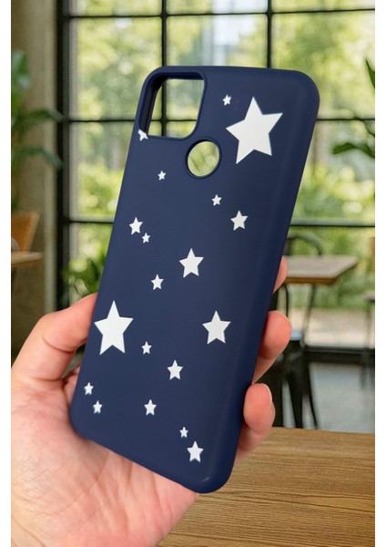 Realme C25S Uyumlu Mini Yıldız Desenli Silikon Darbe Emici Klasik Korumalı Rubber Kılıf modelleri