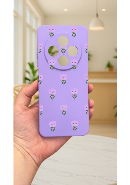 Redmi 14C -Mini Lale Desenli Silikon Darbe Emici Klasik Korumalı Rubber Kılıf fiyatları