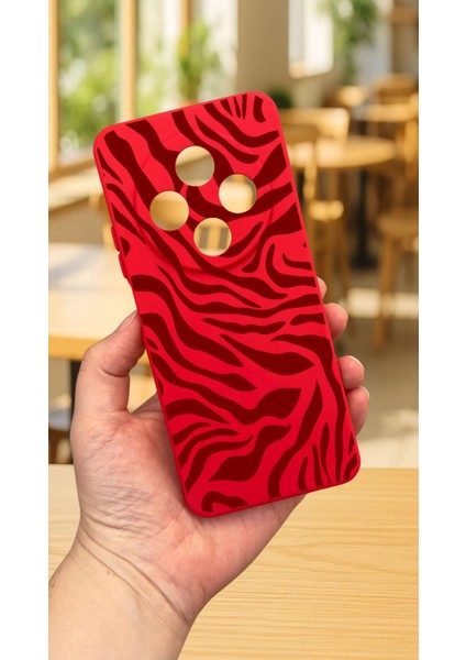 Redmi 14C -Zebra Desenli Silikon Darbe Emici Klasik Korumalı Rubber Kılıf