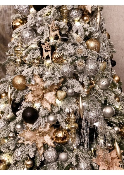 3 Adet Lüks Yılbaşı Ağacı Ithal Süs 12 cm modelleri