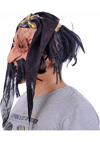 Lateks Saçlı Sakallı Korsan Maskesi fiyatları