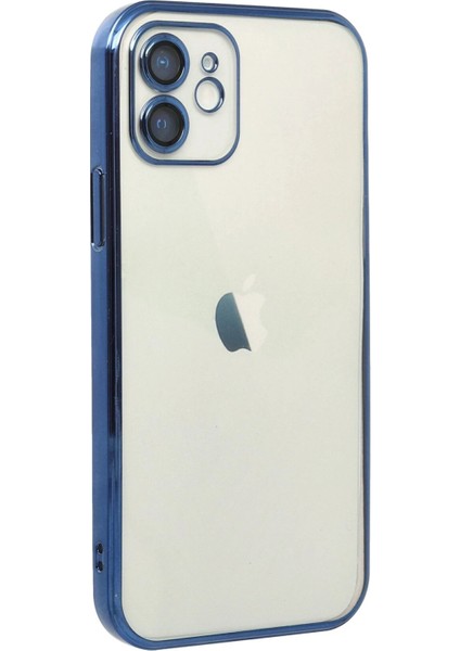 iPhone 12 Kılıf Lensli Silikon - Mavi - MRS5261-1733 modelleri