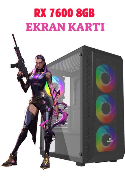 en Sistem X2 - I5 12400F Rx 7600 8gb 16GB Ram 500GB M2 SSD Masaüstü Bilgisayar fiyatları