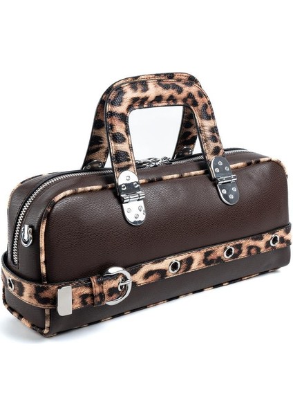 Leopar Kahve SP1258 Kadın El Çantası fırsatları