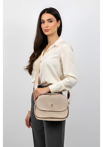 Astarlı Askılı 3 Bölmeli El ve Omuz Çantası 111003