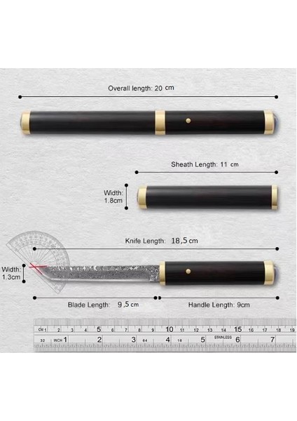 Japon Damascus Tanto Ruyi Jingu Bang indirimleri