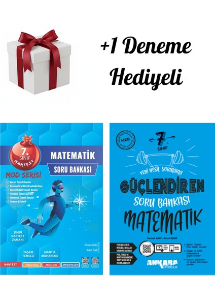 Nartest 7.sınıf Matematik Soru Bankası ve Ankara 7.sınıf Matematik Soru Bankası +1 Deneme Hediye