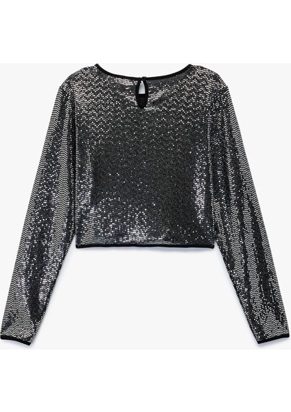 Uzun Kollu Bisiklet Yaka Parlak Bluz fiyatları