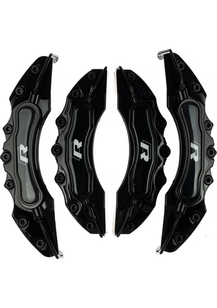 Siyah R 4'lü Kaliper Seti Yapıştırma Logolu