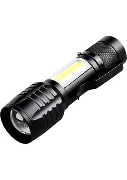 Wison WS-5454 Taktik El Feneri USB Şarj Edilebilir Kamp Feneri Cob Zumlanabilir Mini Taşınabilir El Feneri - Lisinya