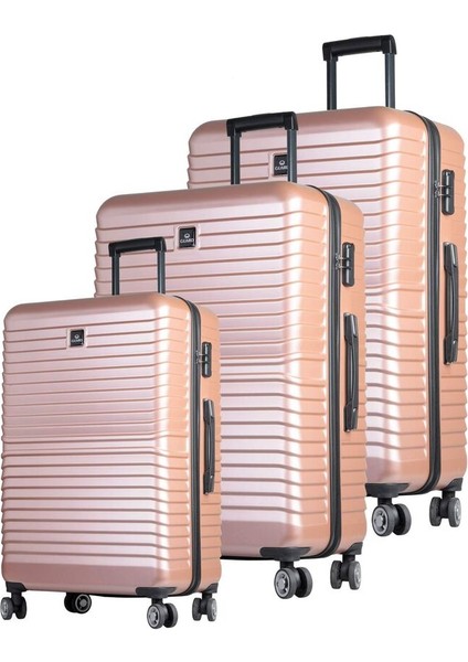 Guard Polikarbon Kırılmaz Gül Kurusu Seyahat Valizi 3'lü Set fiyatları