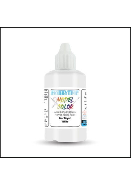 Hobbytime 475 50 Ml. Mat Beyaz (White ), Akrilik Model Boyası