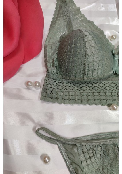 Bralet Takım Fantezi Dantel Tül Detaylı Yan Ipli Yumuşak Pedli Takım fiyatları