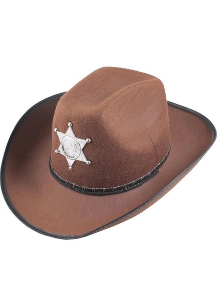 Çocuk Kovboy Şapkası Vahşi Batı Şerif Kostüm Aksesuarı