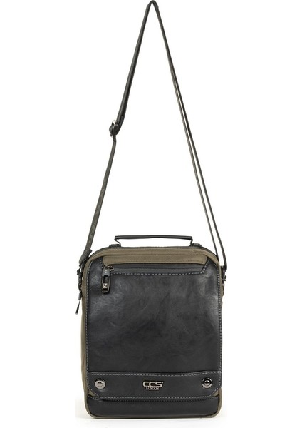 Kapaklı Çok Gözlü Omuz Askılı El ve Omuz Çantası Büyük Boy Haki