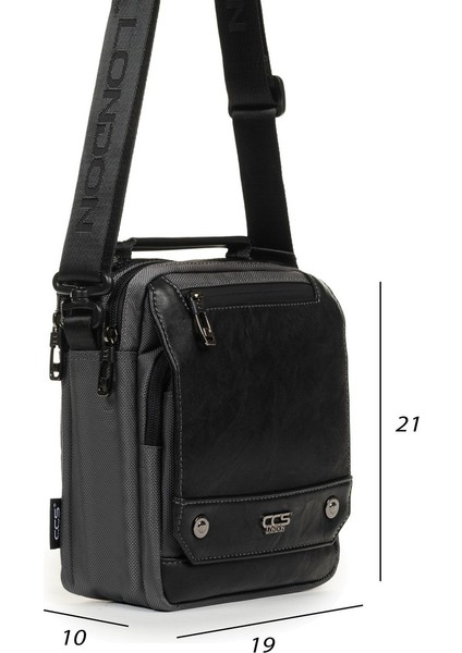 Kapaklı Çok Gözlü Omuz Askılı El ve Omuz Çantası Küçük Boy Gri modelleri